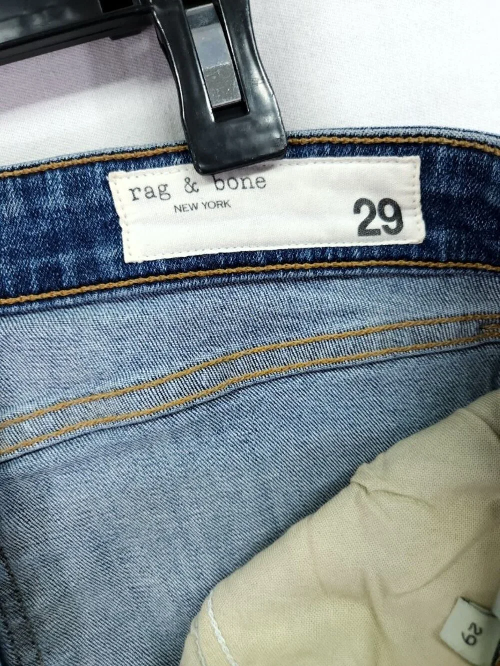 Rag & Bone Frayed Crop Distressed Hem Straight Jeans Size 29 (Actual 31x27)